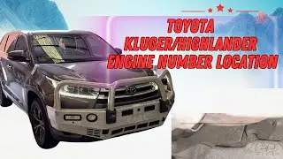 Toyota Kluger engine number location #How to find Highlander engine number