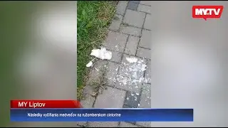 Následky vyčíňania medveďov na ružomberskom cintoríne