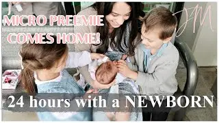 24 Hours With A Newborn Miracle Baby | Bringing our Micro Preemie Home From The NICU! Justine Marie