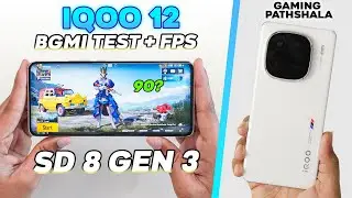 iQOO 12 - 90 FPS PUBG Test with FPS! 🔥 Game Frame Interpolation 😮SD 8 GEN 3🔥