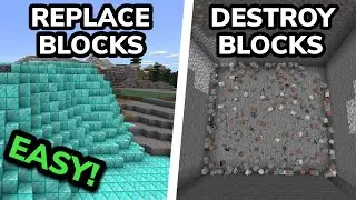 HOW TO USE COMMANDS TO MASS FILL/DESTROY/REPLACE BLOCKS in Minecraft Bedrock (MCPE/Xbox/PS4/PC)