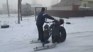 Самодельный снегоход-каракат Кострома