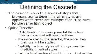 CSS 2 & 3 - 6.01 Defining The Cascade