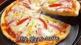 No Cheese,No Mayo,No Yeast,No Oven Veg pizza Recipe | Pizza without cheese | No Oven No Yeast Pizza