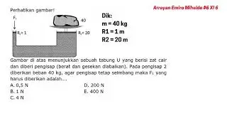 LATIHAN SOAL FLUIDA STATIS (KELAS 11) - IMPLEMENTASI HUKUM PASCAL