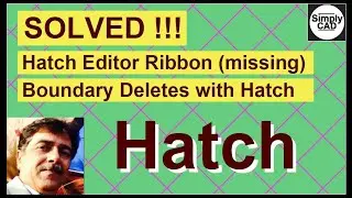 Solved : Hatch Editor Ribbon not showing