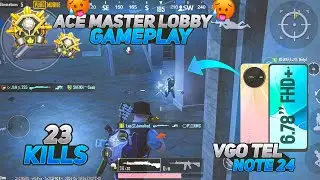 Vgo Tel Note 24 Smooth + 60FPS Pubg Test / Ace Master Lobby Gameplay! 🥵 / Pubg Mobile