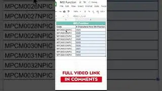 MID Function in Google Sheets | Extract text from middle in Google Sheets | 1 Minute Google Sheets