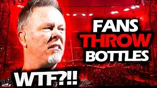 JAMES HETFIELD REACTION WHEN FANS THROW BOTTLES ON STAGE LIVE (2023) 