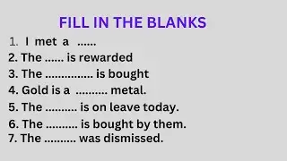 5:5:5 ENGLISH QUIZ. Fill in the Blanks quiz-1