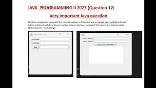 Java Programming ii 