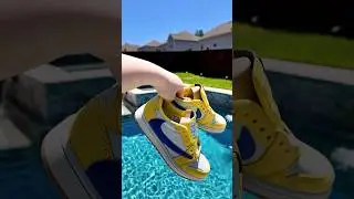 It’s giving summer vibes! 🦜☀️ Nike Air Jordan 1 Low OG x Travis Scott Canary #sneakerhead #sneakers