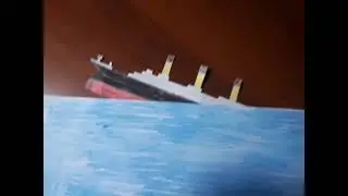 тонущий Титаник из бумаги анимация