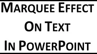 Marquee effect on Text