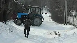 Трактор МТЗ-82.2013год выпуска.проверка после ремонта моста  и коробки.