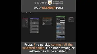 Connect Nodes Blender Shortcut