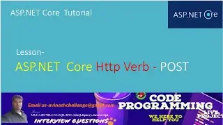 ASP.NET Core Tutorial | Http Post Full Explain | Http Post Verbs