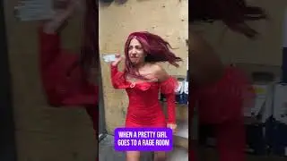 When a pretty girl goes to a rage room 🤬 #comedy #pretty #rage #rageroom