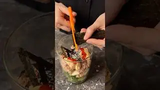 Салат в банке, салат за 5 минут, белковый салат 