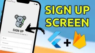 برمجة صفحة تسجيل المستخدم : Firebase - Sign up #4 - Flutter
