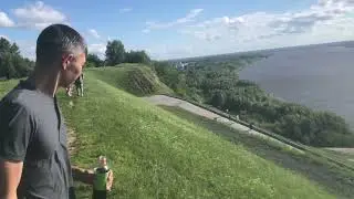 Иртыш. Берегоукрепительное сооружение в Тобольске.