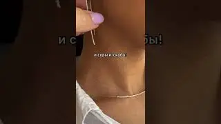 Колье на леске, серьги скобы, летний комплект украшений
