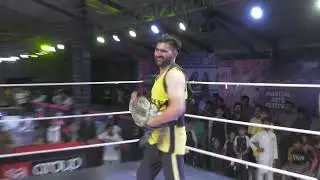 Jibran Khan entrance at to defend the WRG Championship at SA Gardens