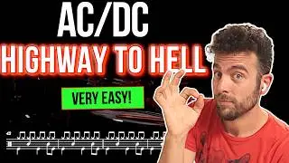 AC/DC - Highway to Hell - Drum Cover (with scrolling Drum sheet)