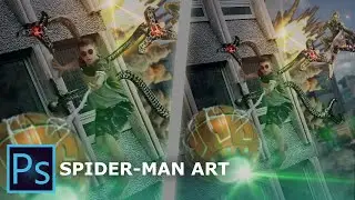 АРТ В СТИЛЕ ЧЕЛОВЕКА ПАУКА!!!! Spider Man Photoshop Speed Art