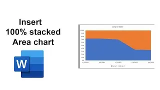 How to insert 100% stacked area chart in word