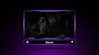 Clean Animated Webcam Overlay // Purple Animated Webcam Overlay Template