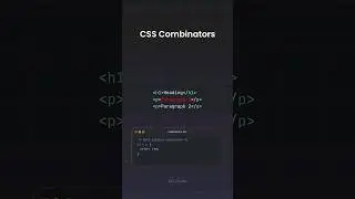 CSS Combinators #css #javascript #html #shorts #webdevelopment #programming #development
