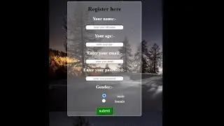 Registration Form using HTML and CSS