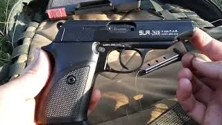 SUR 2608 starter pistol. Rapid fire and disassembly.