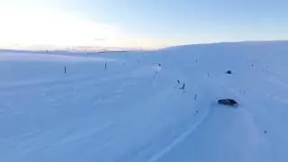 Snow laps in a Model 3 ❄️