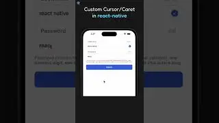 Custom Cursor/Caret in react-native (source in description) | #shorts