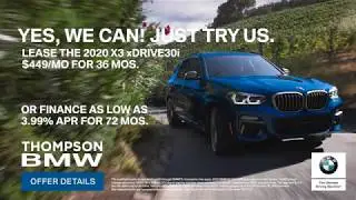 NEW 2020 BMW X3 $449/mo lease | Yes, we can! Just try us.