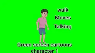 Green screen cartoons character 1