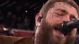Post Malone Performs At The SuperBowl