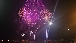 Салют в Новогоднюю ночь в г.Даугавпилс,Латвия