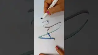 Blending Colours Calligraphy 😍 #shorts #nameart #trending
