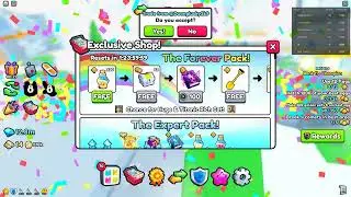 Spending 50 ROBUX on The Forever Pack in Pet simulator 99!!