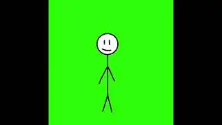 Stickman walking // green screen// please credit if use