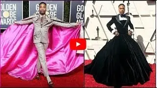 Billy Porter with extravagant style in Oscar red carpet