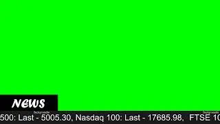 A news ticker / Chromakey / Green background