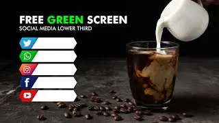 FREE GREEN SCREEN Lower Third Social Media - No Copyright