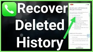 How To Recover Deleted Call History On iPhone