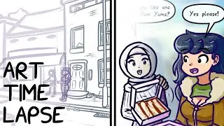 Art Time Lapse: Chamomile Comic #349