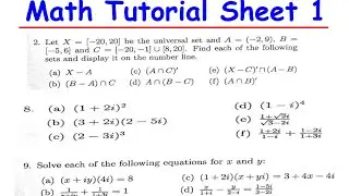 MATH1120 TUTORIAL SHEET 1-2024