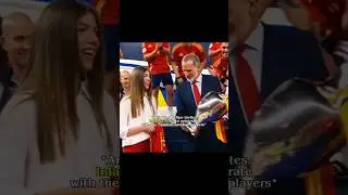 Infanta Sofia and King Felipe celebrate with the Spanish national team 